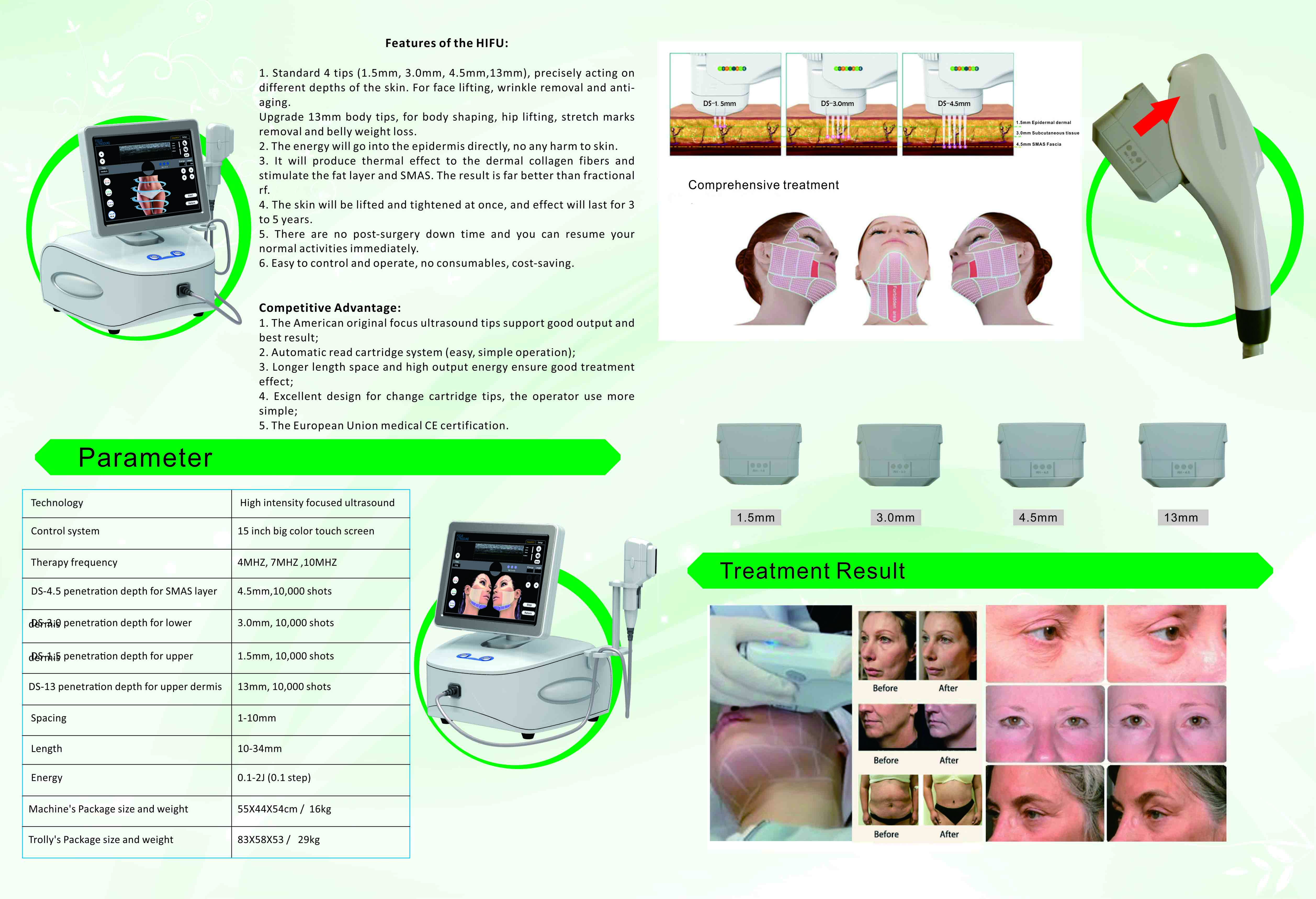Fuselage porteur de visage formant l'ultrason focalisé de forte intensité avec la cartouche 4