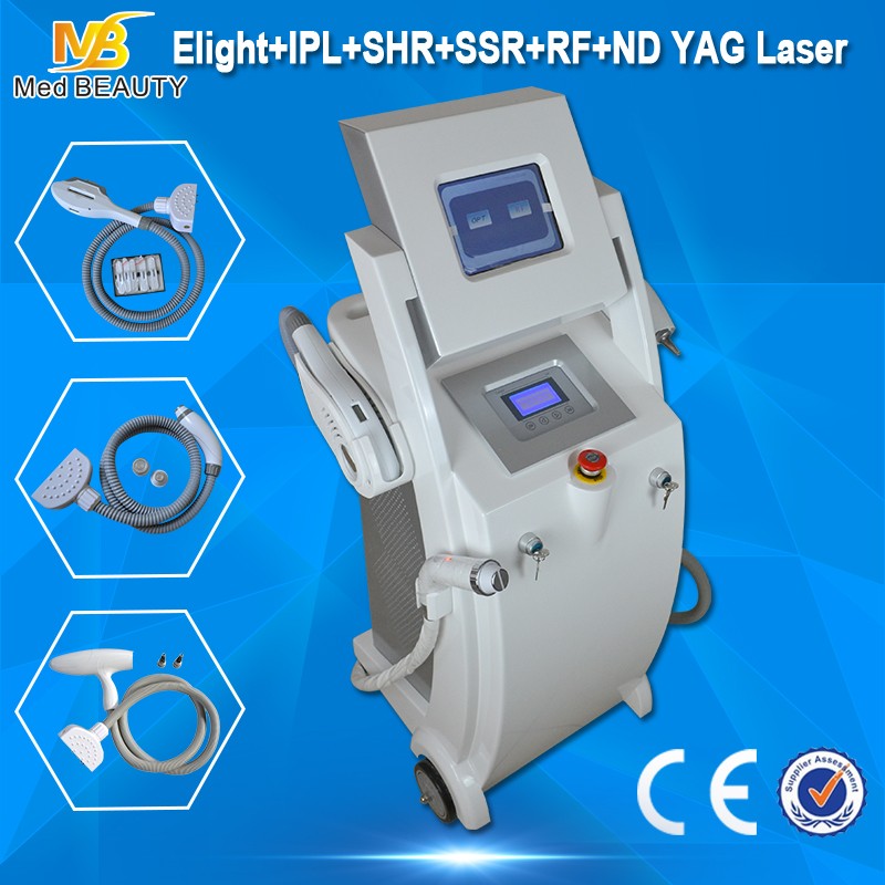 Machine d'épilation du chargement initial rf Shr de laser de ND Yag d'équipement de beauté de chargement initial de haute énergie d'Elight